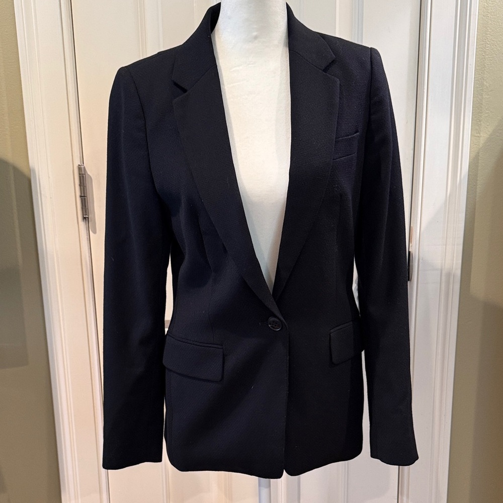 Reiss Black Tailored Single-Button Blazer